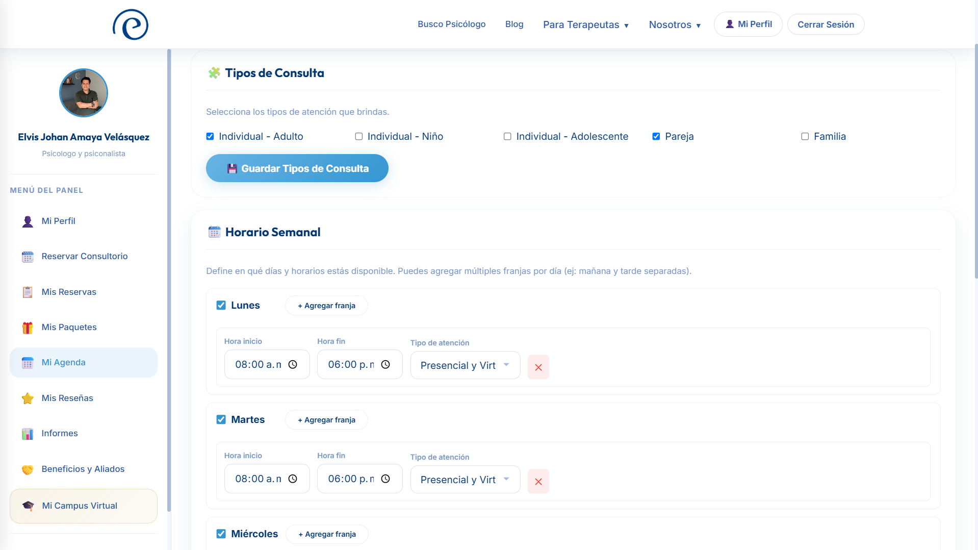 Dashboard Historia Clínica