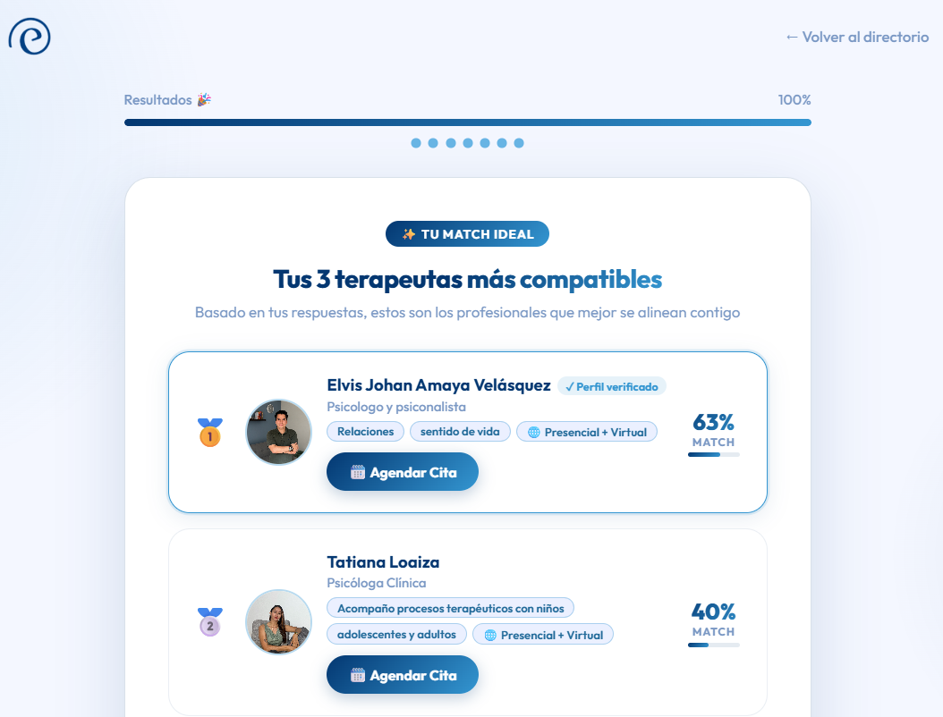 Pantalla Match Terapéutico 2